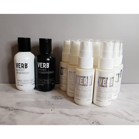 Verb Ghost + Glossy Shine Travel Size 11-Piece Hair Care Set (New) - Picture 1 of 6